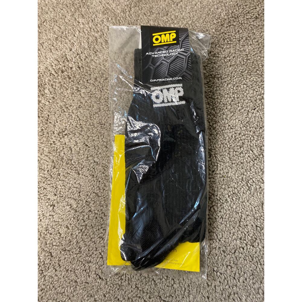 New OMP Racing Tecnica Socks (FIA Homologation)‎ IEO-0766-A01, Black Size Large